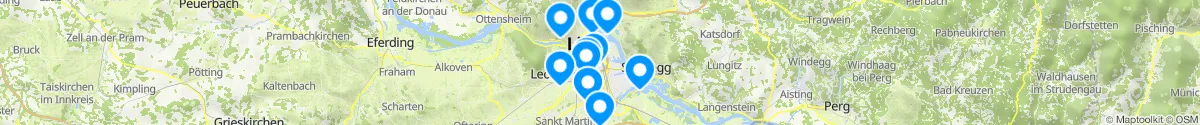 Map view for Pharmacy emergency services nearby Linz  (Stadt) (Oberösterreich)